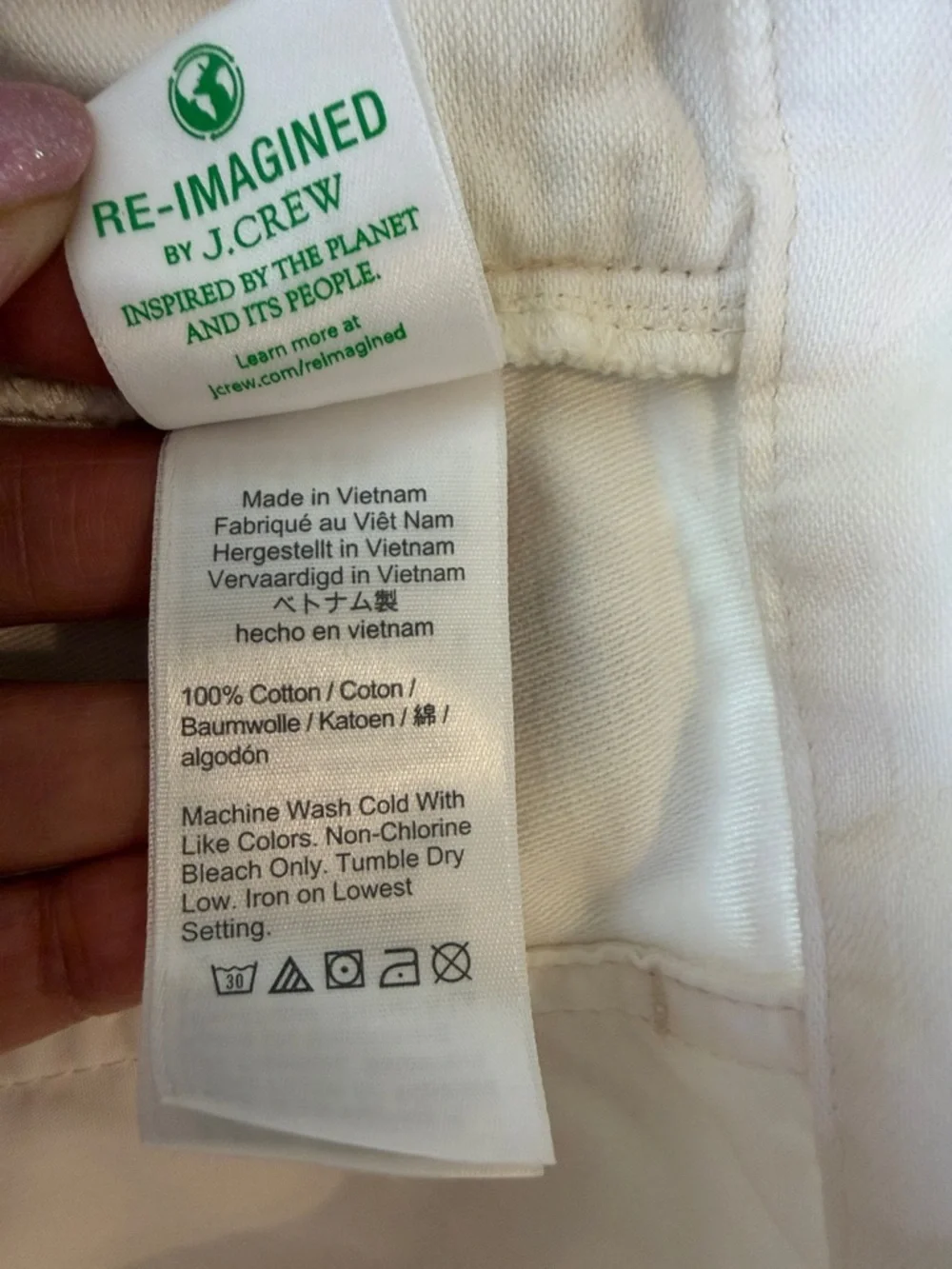 J Crew Women’s Off White High-Rise Utility Pants